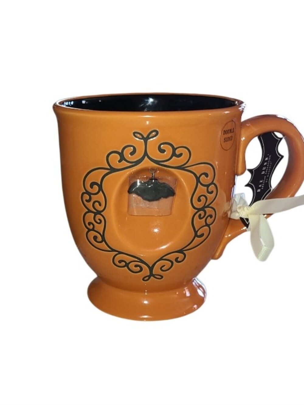 Rae Dunn "Bat to the Bone" Orange Coffee Mug Atisian Collection NWT